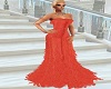 Tangerine Feather Gown