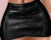 E* Black Leather Skirt