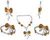 5Pc Orange Jewelry Set