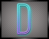 Neon Letter D