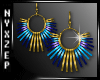 Tribal Earrings Blue