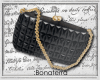 :B Black vintage purse