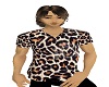 V shirt Leopard skin