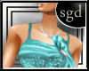 !SGD Teal Puff Dress XBM