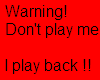 Player warning