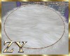 ZY: White Fur Round Rug