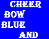 Cheer Bow Blue and White