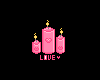 Tiny Pink Love Candles