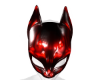 [L] Latex Cat Mask Red