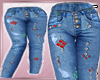BUTTON FLY STUD JEANS