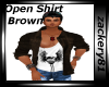 Open Sexy Shirt Brown