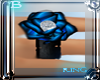 -B-Blue flower Ring
