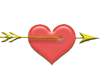 (KD) Arrow through heart