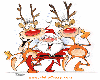 dancing reindeer santa