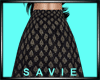 SAV Blk Brocade L Skirt
