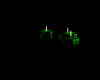 Black and Green Candles
