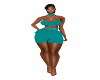 Kyomi Teal Ruffle Dress