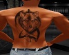 wolf back tattoo
