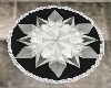 Snow flake round rug