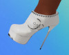 White/Silver Ankle Boots