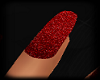 Blood Red Glitter Nails