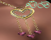 DB gold pink necklaces