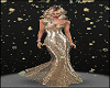Happy New Year Female Avatar Gold Gown