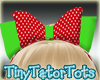 Kids Cutie Bow Red Green