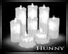 H. White Floor Candles