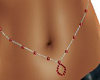 Belly Chain Red Gems