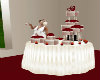 Red Creme wedding cake