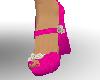 Hot Pink w/ Roses Wedge