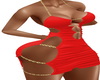 Red Open Chained Dress