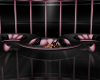 lrg pink/black sofa