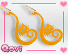 Cats Orange Earrings