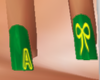 initial A nails