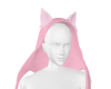 kawaii pink neko hood :3