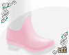 ! White & Pink Rain Boot