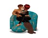 TEAL KISSING CHAIR FOR 2