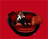 Shiny red anim couch