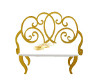 Gold and White Bench