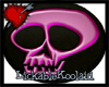 Purple Skull Pin Sticker
