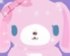 ! Bunny pink bow plush