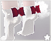 white socks red bow