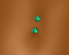 !S!Emerald Belly Bling