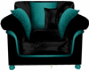 Teal/Blk Lounge Chair