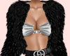 E* Black Fur Coat
