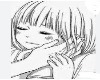 caresses cheek (sur joue