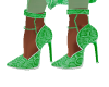 Snake Green Pumps