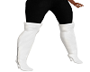 White Suede Thigh Boots